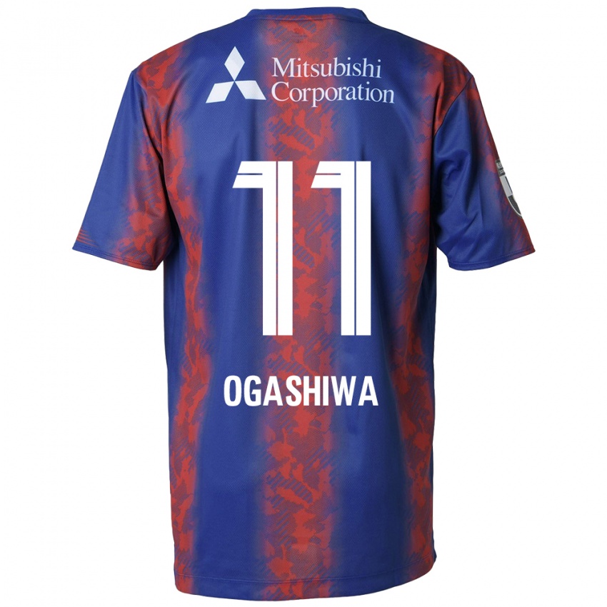 Kinder Tsuyoshi Ogashiwa #11 Blau Rot Heimtrikot Trikot 2024/25 T-Shirt Belgien