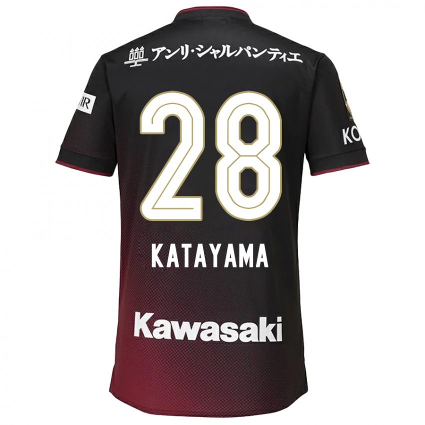 Kinderen Kota Katayama #28 Zwart Rood Thuisshirt Thuistenue 2024/25 T-Shirt België