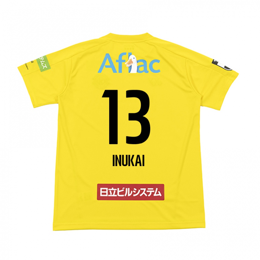 Enfant Maillot Tomoya Inukai #13 Jaune Noir Tenues Domicile 2024/25 T-Shirt Belgique