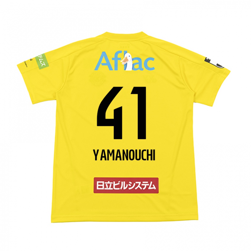 Enfant Maillot Yusei Yamanouchi #41 Jaune Noir Tenues Domicile 2024/25 T-Shirt Belgique