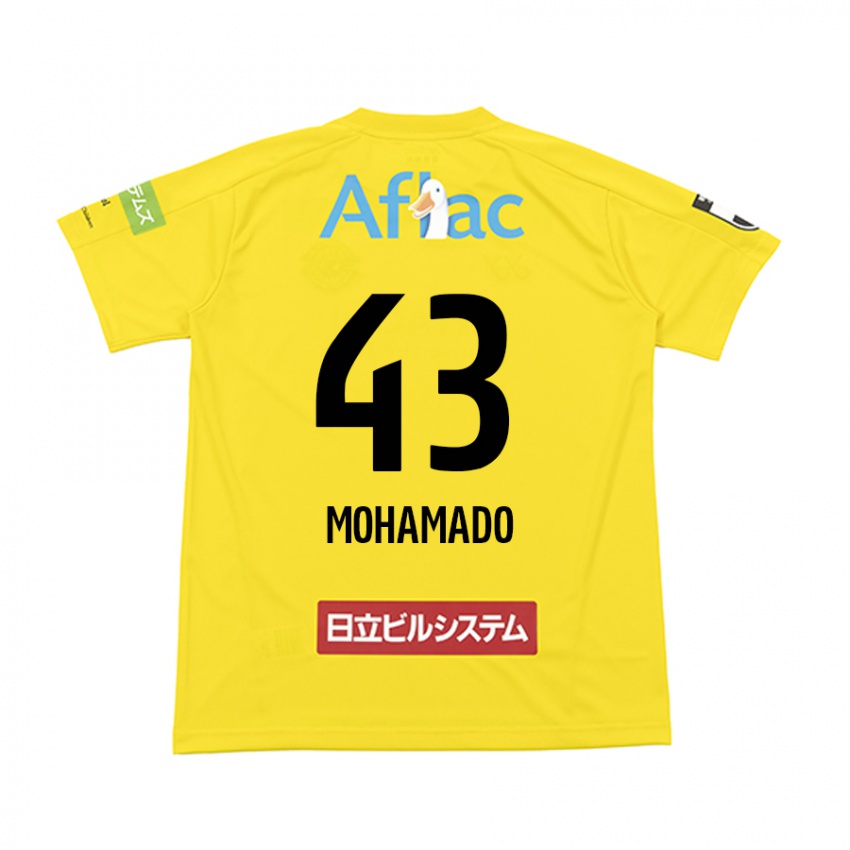 Enfant Maillot Faruzansana Mohamado #43 Jaune Noir Tenues Domicile 2024/25 T-Shirt Belgique