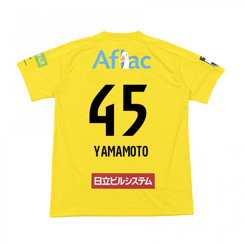 Enfant Maillot Ota Yamamoto #45 Jaune Noir Tenues Domicile 2024/25 T-Shirt Belgique