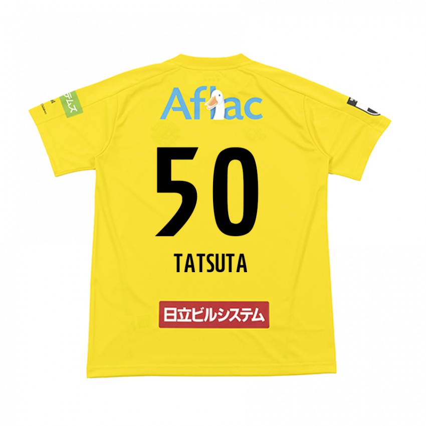 Enfant Maillot Yugo Tatsuta #50 Jaune Noir Tenues Domicile 2024/25 T-Shirt Belgique