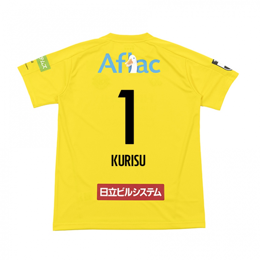 Enfant Maillot Daishi Kurisu #1 Jaune Noir Tenues Domicile 2024/25 T-Shirt Belgique