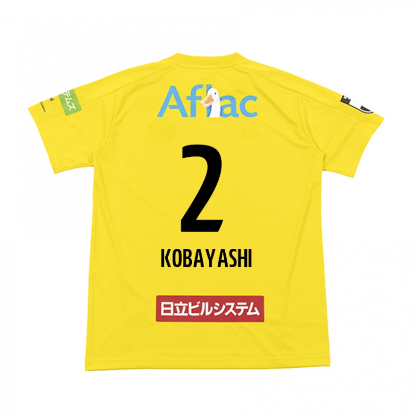 Enfant Maillot Kensei Kobayashi #2 Jaune Noir Tenues Domicile 2024/25 T-Shirt Belgique