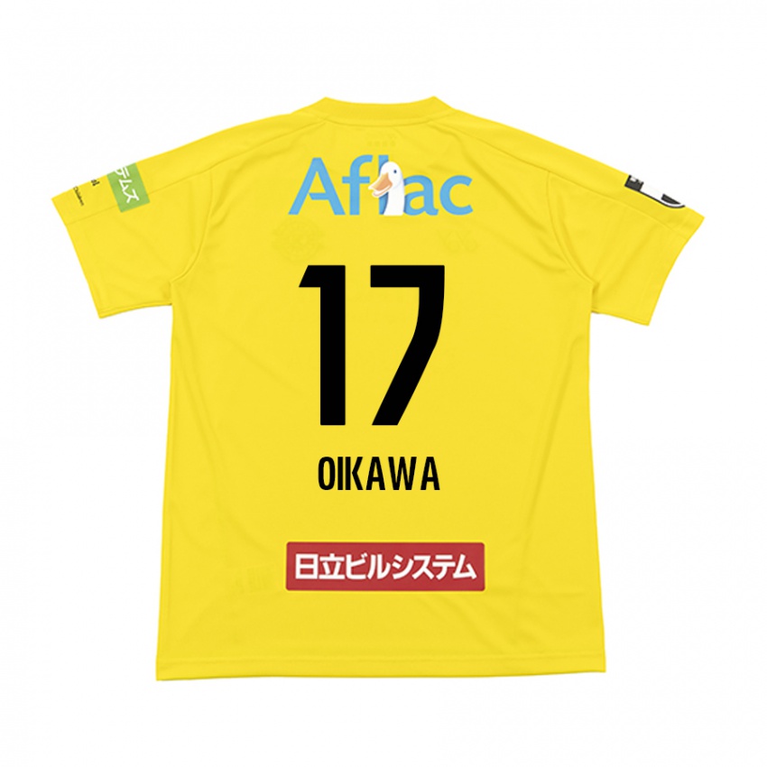 Enfant Maillot Koki Oikawa #17 Jaune Noir Tenues Domicile 2024/25 T-Shirt Belgique