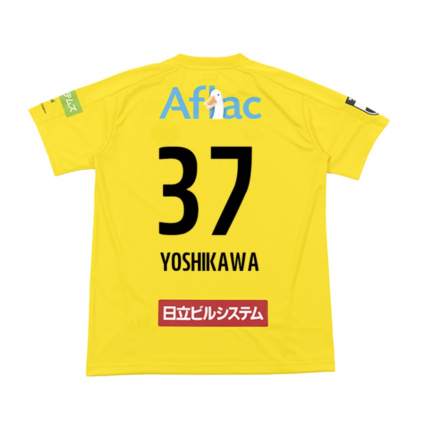 Enfant Maillot Haruto Yoshikawa #37 Jaune Noir Tenues Domicile 2024/25 T-Shirt Belgique