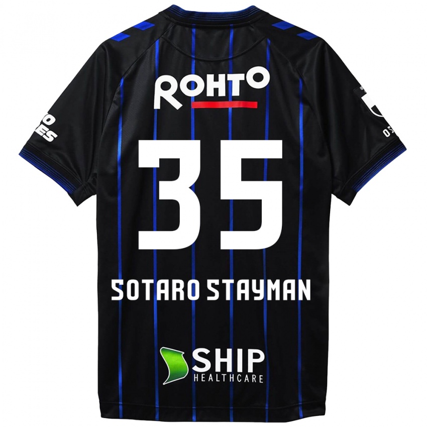 Enfant Maillot Joshua Sotaro Stayman #35 Noir Bleu Tenues Domicile 2024/25 T-Shirt Belgique