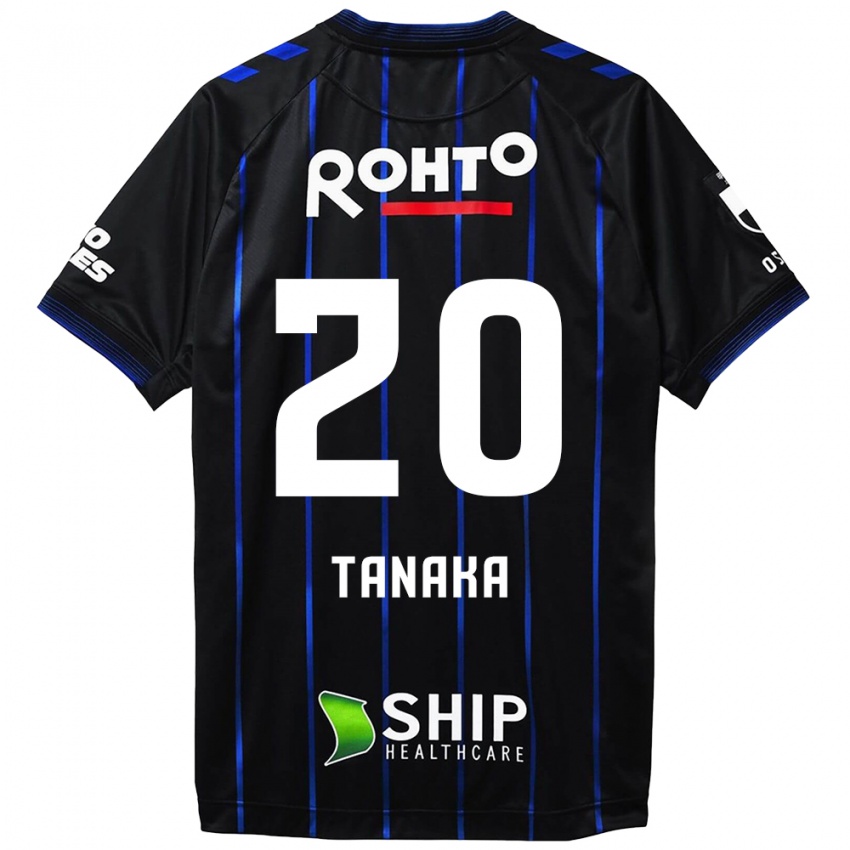 Enfant Maillot Hyoga Tanaka #20 Noir Bleu Tenues Domicile 2024/25 T-Shirt Belgique