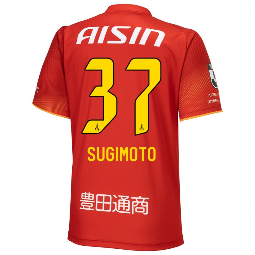 Enfant Maillot Daichi Sugimoto #37 Rouge Blanc Jaune Tenues Domicile 2024/25 T-Shirt Belgique