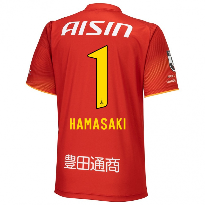 Enfant Maillot Shiki Hamasaki #1 Rouge Blanc Jaune Tenues Domicile 2024/25 T-Shirt Belgique