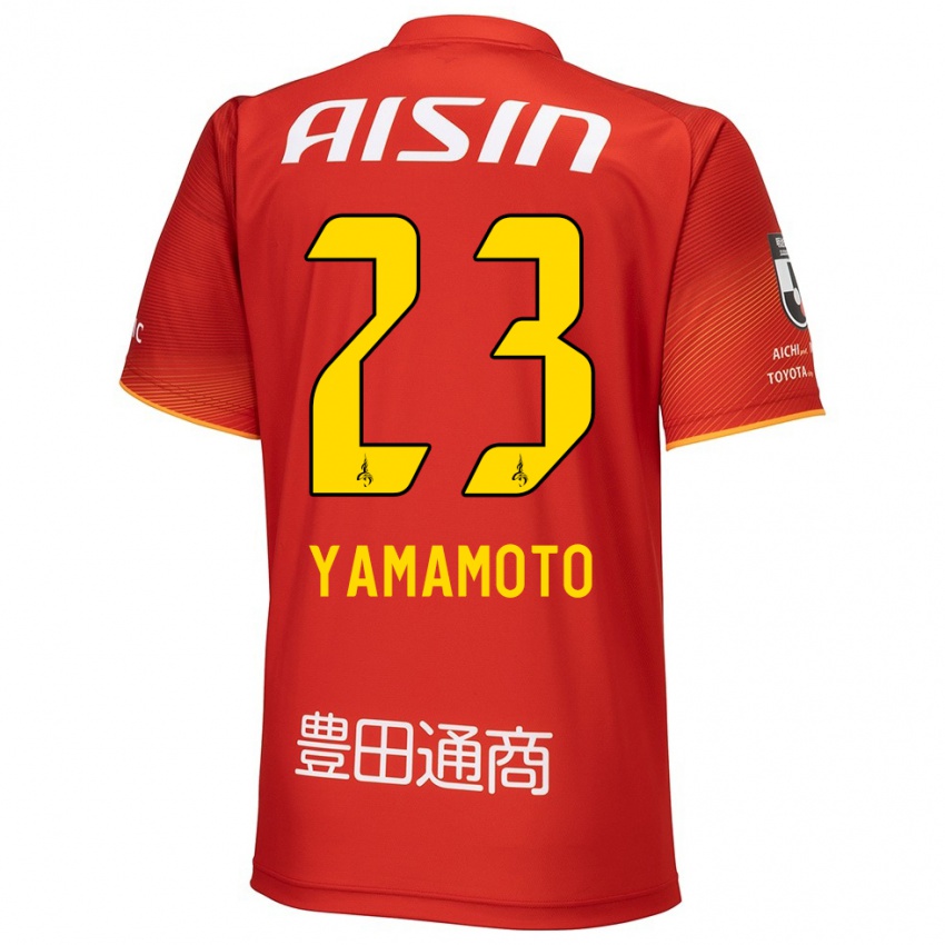 Enfant Maillot Haruki Yamamoto #23 Rouge Blanc Jaune Tenues Domicile 2024/25 T-Shirt Belgique