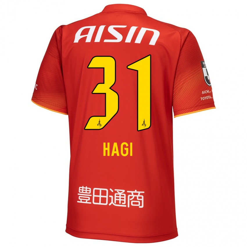 Enfant Maillot Hiroaki Hagi #31 Rouge Blanc Jaune Tenues Domicile 2024/25 T-Shirt Belgique