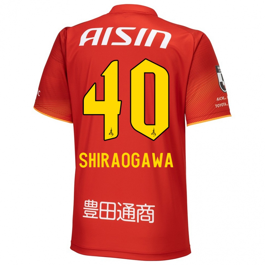 Enfant Maillot Rekuto Shiraogawa #40 Rouge Blanc Jaune Tenues Domicile 2024/25 T-Shirt Belgique