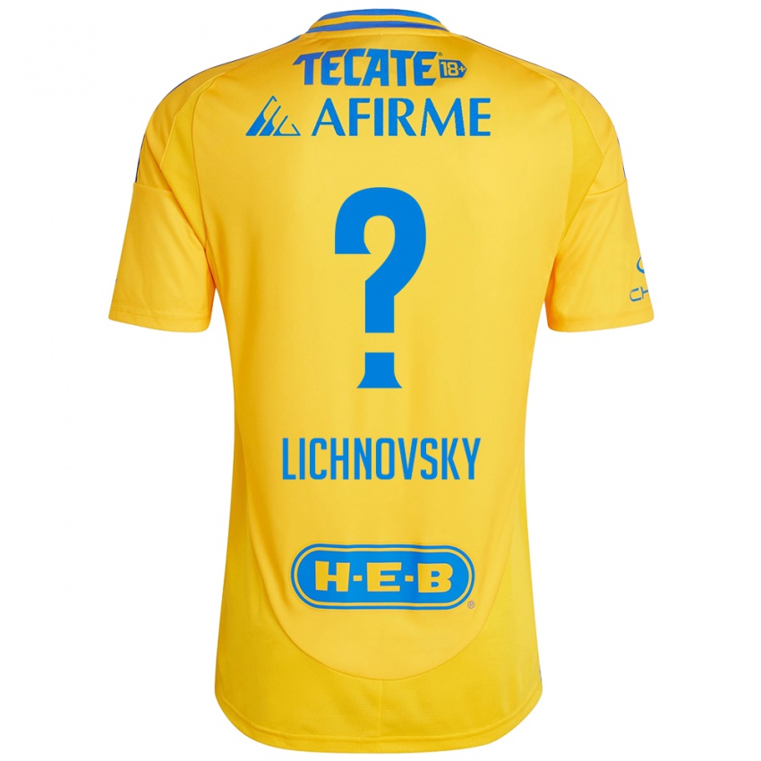 Enfant Maillot Igor Lichnovsky #0 Or Jaune Tenues Domicile 2024/25 T-Shirt Belgique