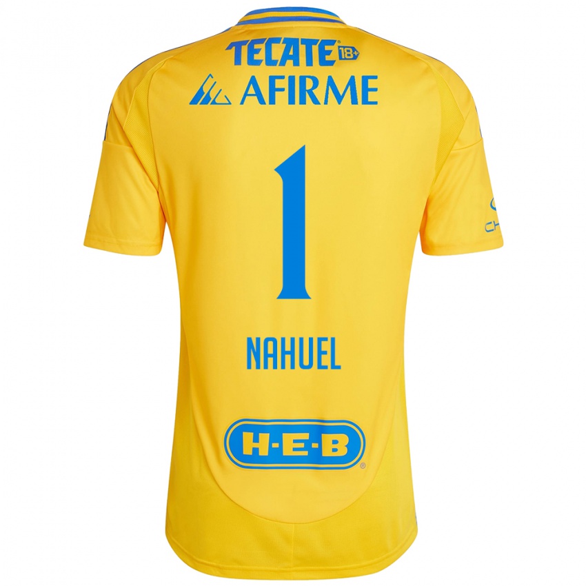 Enfant Maillot Nahuel Guzman #1 Or Jaune Tenues Domicile 2024/25 T-Shirt Belgique