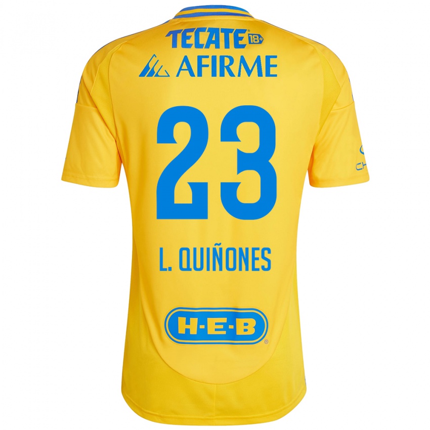 Enfant Maillot Luis Quinones #23 Or Jaune Tenues Domicile 2024/25 T-Shirt Belgique