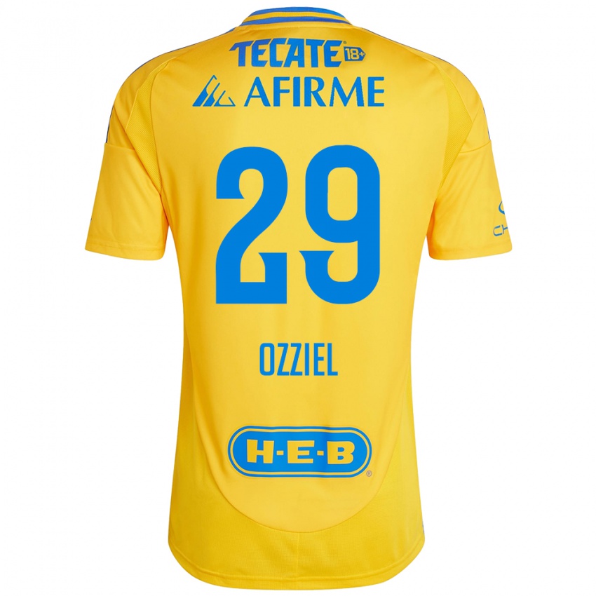 Enfant Maillot Ozziel Herrera #29 Or Jaune Tenues Domicile 2024/25 T-Shirt Belgique