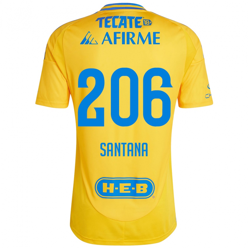 Enfant Maillot Joel Santana #206 Or Jaune Tenues Domicile 2024/25 T-Shirt Belgique