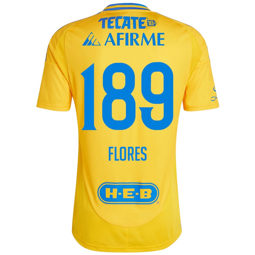 Enfant Maillot Rolando Flores #189 Or Jaune Tenues Domicile 2024/25 T-Shirt Belgique