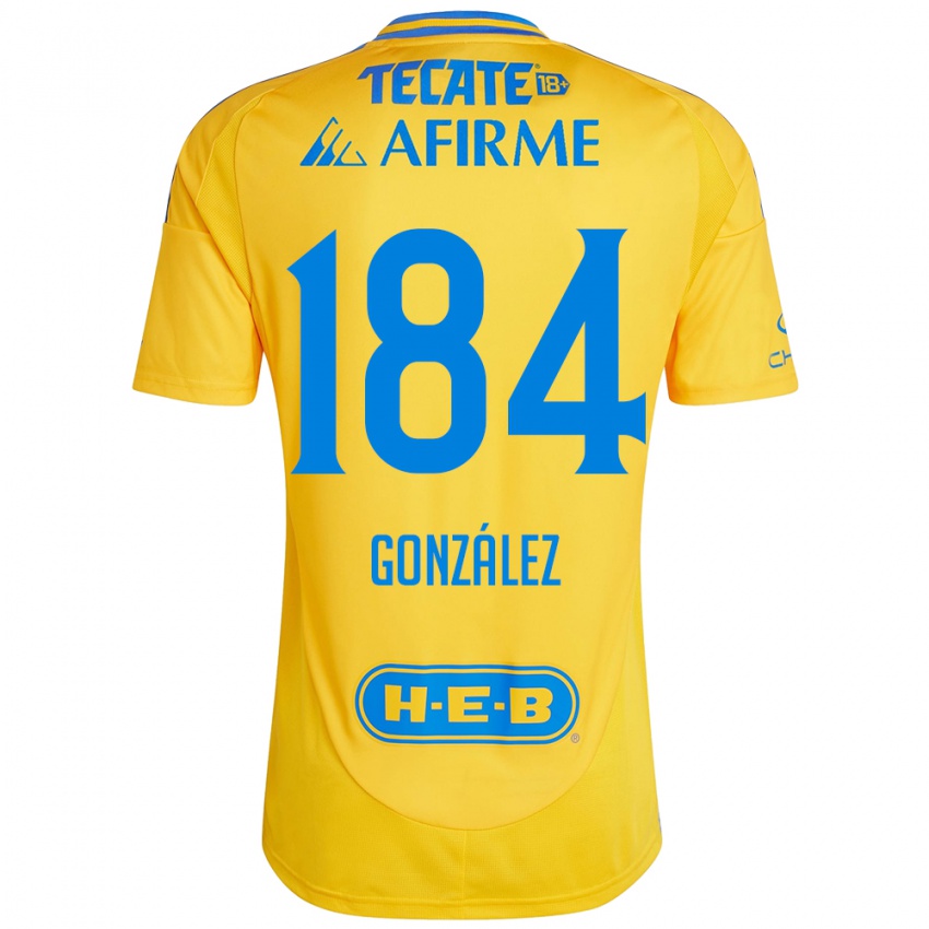 Enfant Maillot Erick González #184 Or Jaune Tenues Domicile 2024/25 T-Shirt Belgique