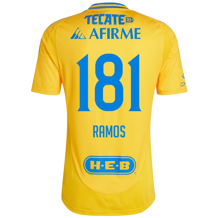 Enfant Maillot Anthony Ramos #181 Or Jaune Tenues Domicile 2024/25 T-Shirt Belgique