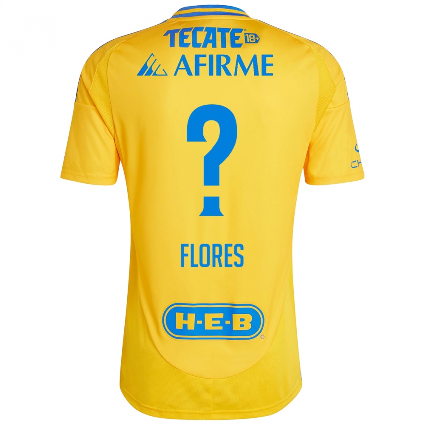 Enfant Maillot Hernán Flores #0 Or Jaune Tenues Domicile 2024/25 T-Shirt Belgique