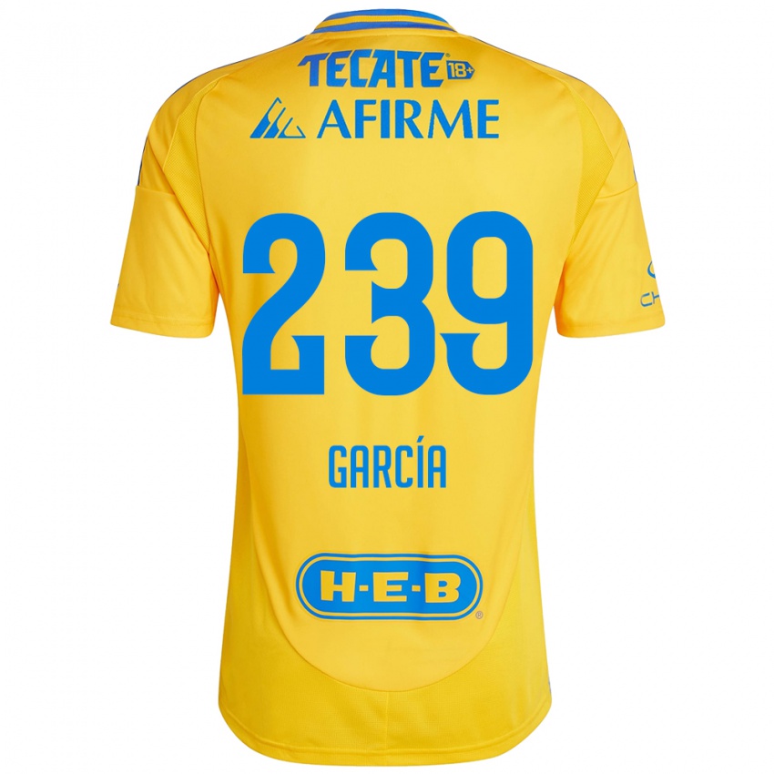 Enfant Maillot Diego García #239 Or Jaune Tenues Domicile 2024/25 T-Shirt Belgique