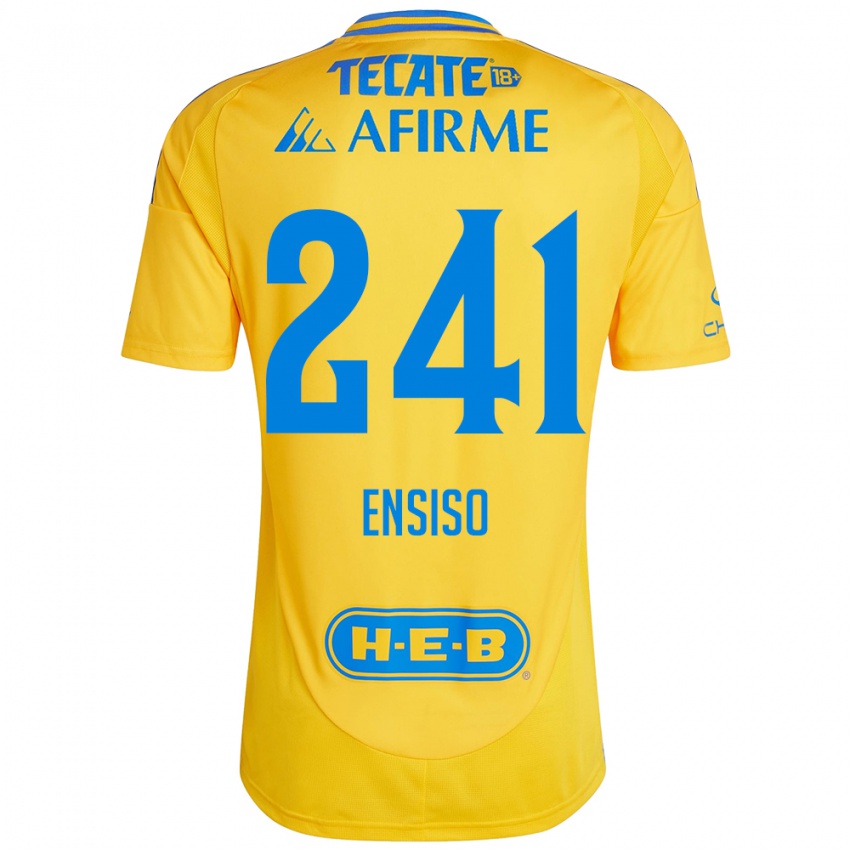 Enfant Maillot Eduardo Ensiso #241 Or Jaune Tenues Domicile 2024/25 T-Shirt Belgique