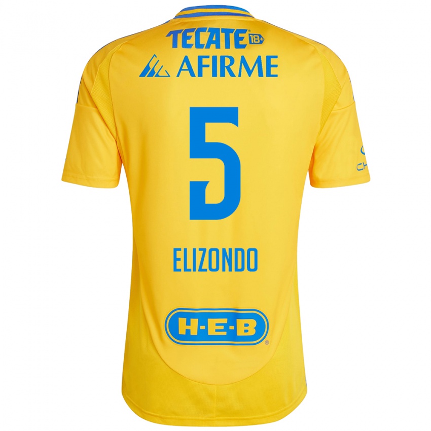 Enfant Maillot Fernanda Elizondo #5 Or Jaune Tenues Domicile 2024/25 T-Shirt Belgique