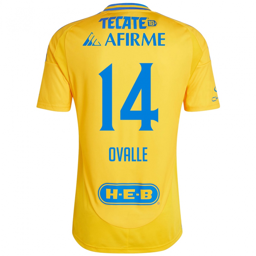 Enfant Maillot Lizbeth Ovalle #14 Or Jaune Tenues Domicile 2024/25 T-Shirt Belgique