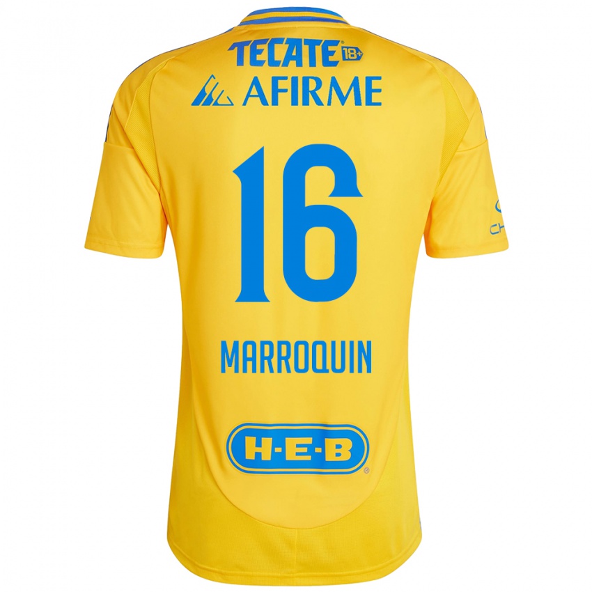 Enfant Maillot Ammanda Marroquin #16 Or Jaune Tenues Domicile 2024/25 T-Shirt Belgique