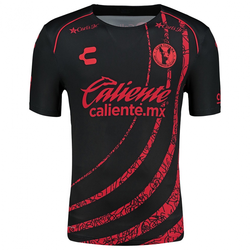 Kinderen Kevin Castañeda #10 Zwart Rood Thuisshirt Thuistenue 2024/25 T-Shirt België