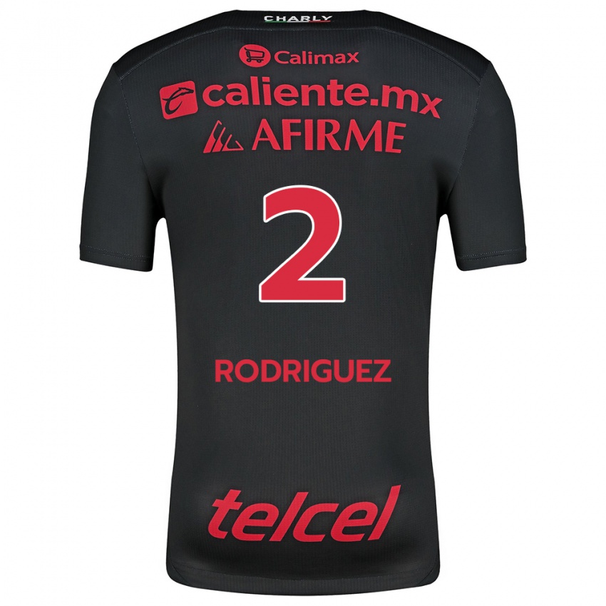 Kinderen Antonio Rodríguez #2 Zwart Rood Thuisshirt Thuistenue 2024/25 T-Shirt België