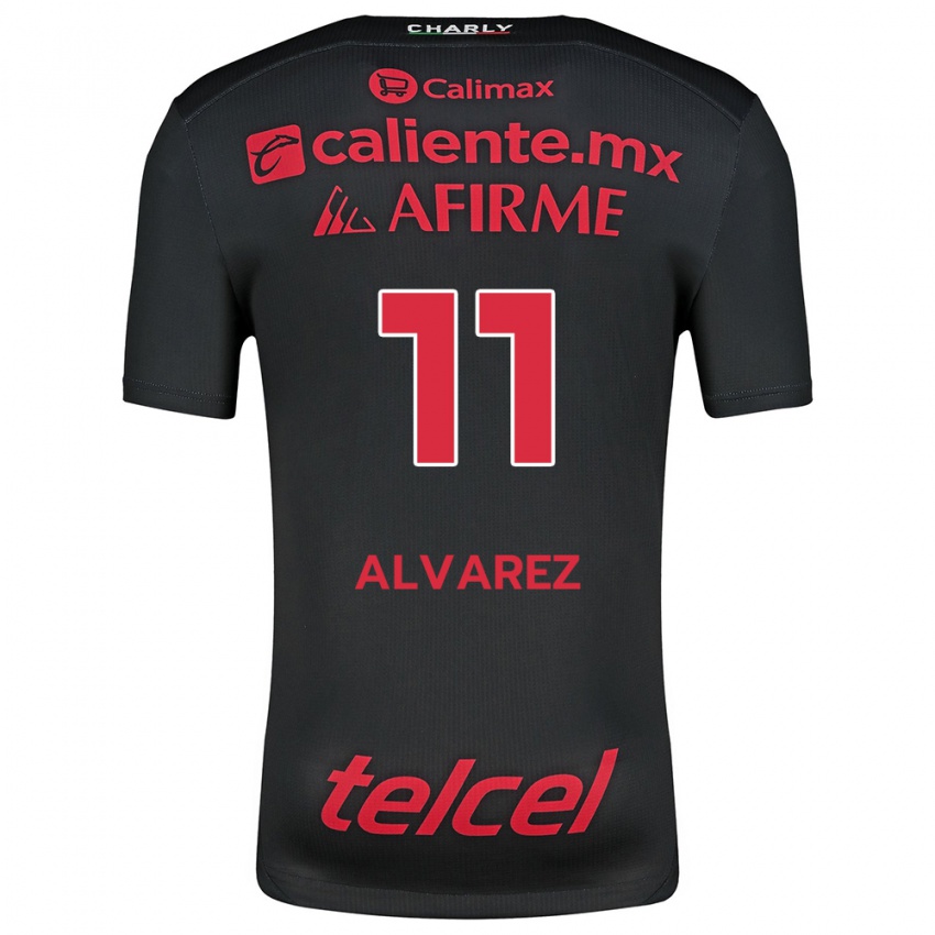 Kinderen Efraín Álvarez #11 Zwart Rood Thuisshirt Thuistenue 2024/25 T-Shirt België