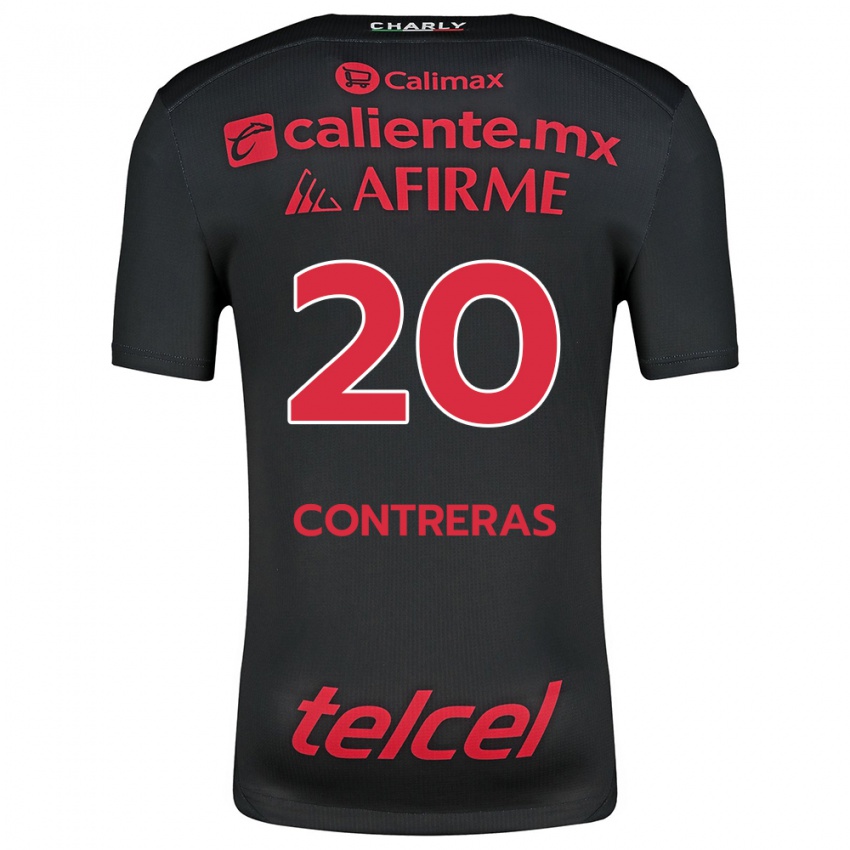 Enfant Maillot Francisco Contreras #20 Noir Rouge Tenues Domicile 2024/25 T-Shirt Belgique