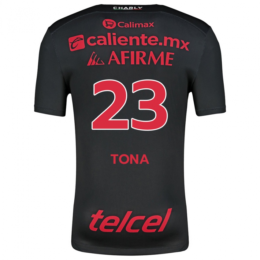 Kinderen Iván Tona #23 Zwart Rood Thuisshirt Thuistenue 2024/25 T-Shirt België