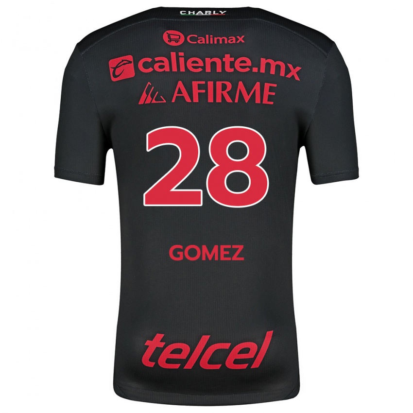 Enfant Maillot Alejandro Gómez #28 Noir Rouge Tenues Domicile 2024/25 T-Shirt Belgique