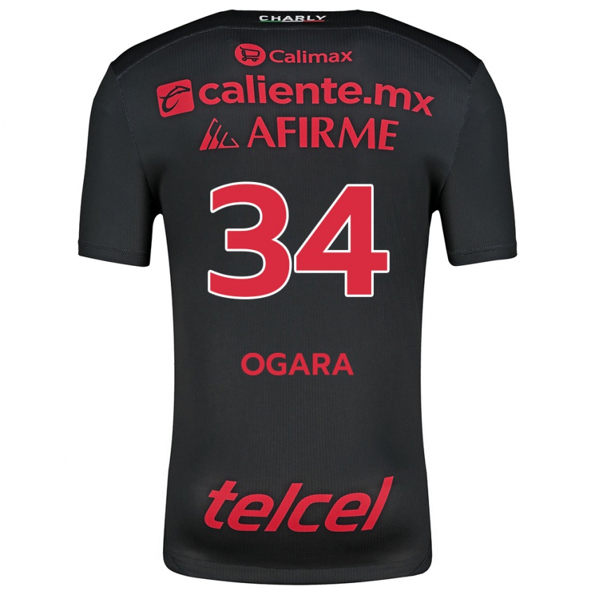 Enfant Maillot Gerson Ogara #34 Noir Rouge Tenues Domicile 2024/25 T-Shirt Belgique