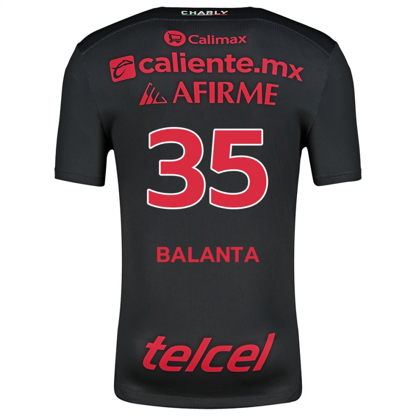 Kinderen Kevin Balanta #35 Zwart Rood Thuisshirt Thuistenue 2024/25 T-Shirt België