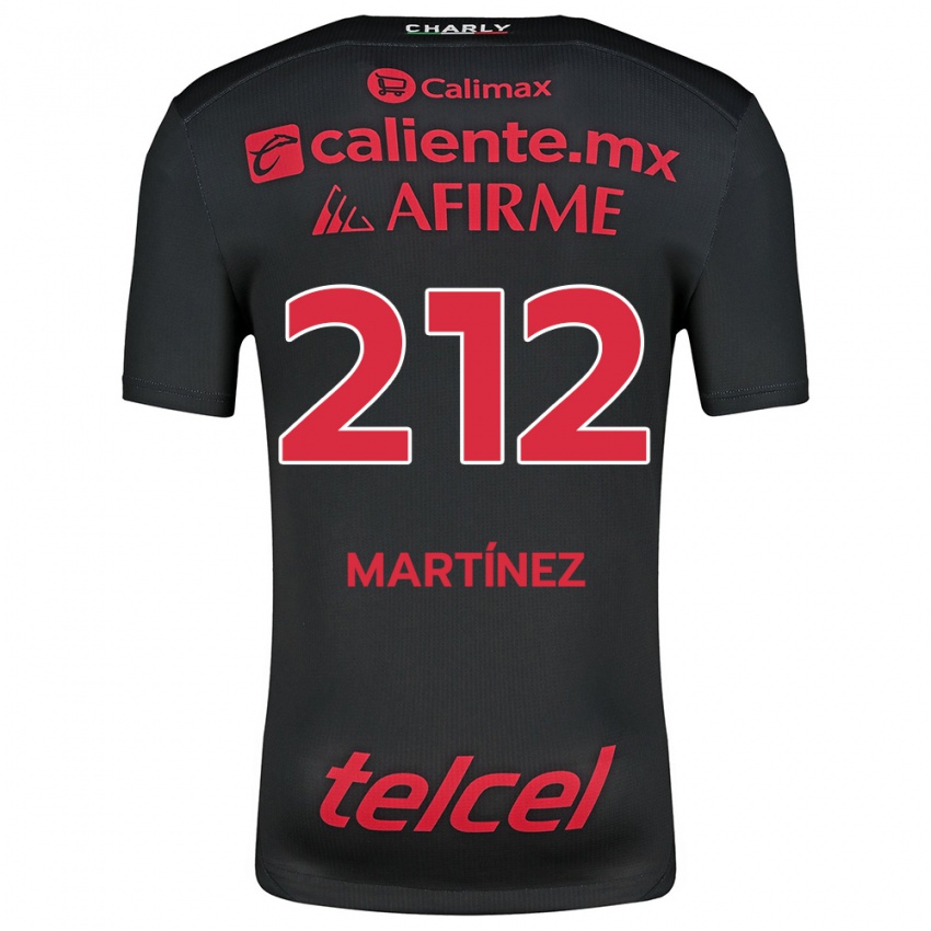 Enfant Maillot Juan Martínez #212 Noir Rouge Tenues Domicile 2024/25 T-Shirt Belgique