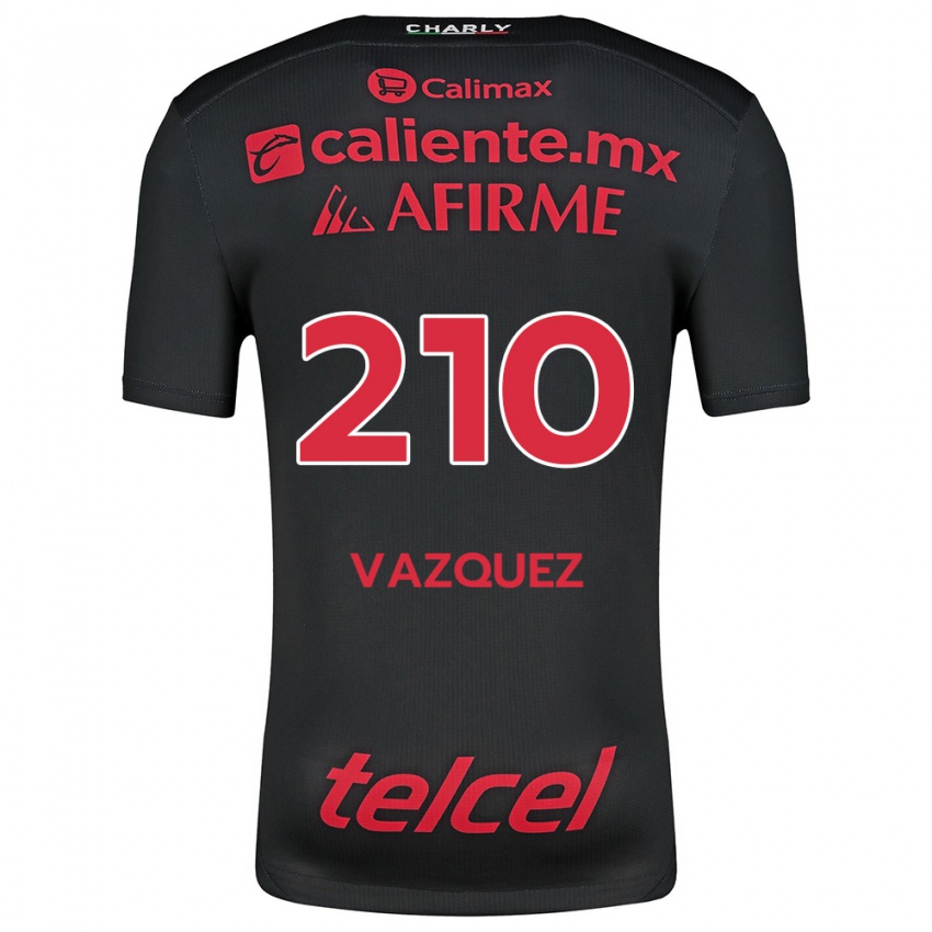 Kinderen Daniel Vázquez #210 Zwart Rood Thuisshirt Thuistenue 2024/25 T-Shirt België