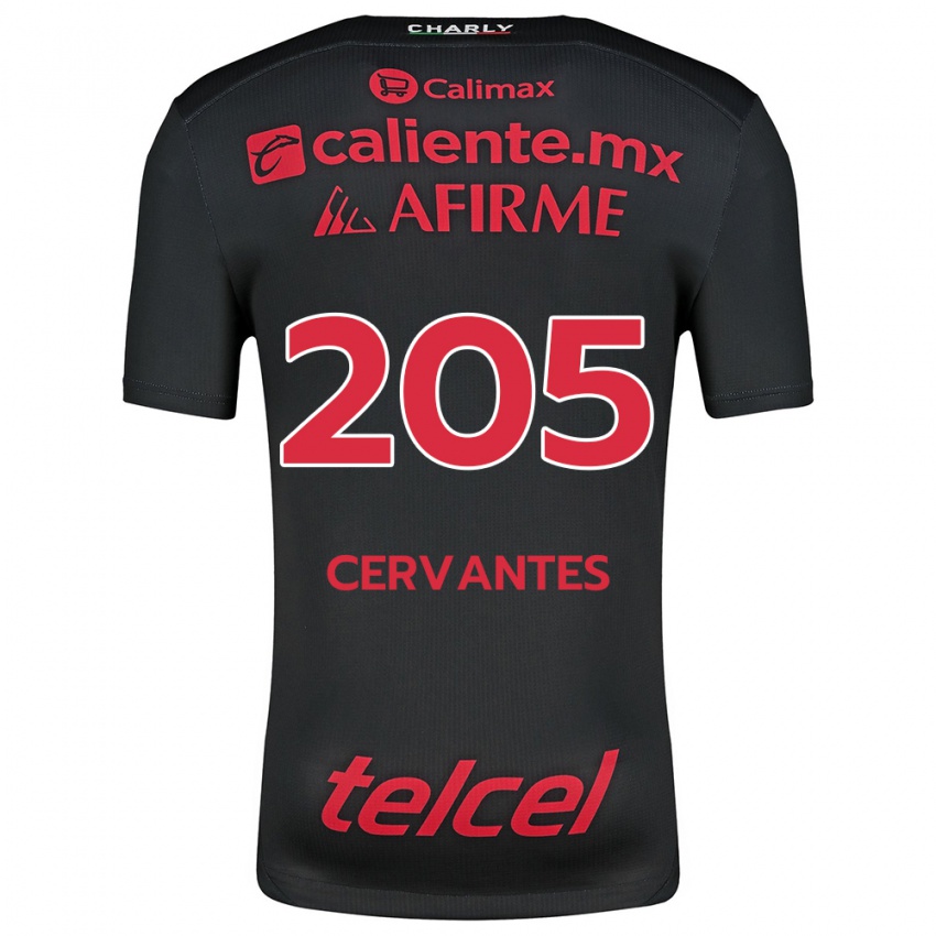 Enfant Maillot Sebastián Cervantes #205 Noir Rouge Tenues Domicile 2024/25 T-Shirt Belgique