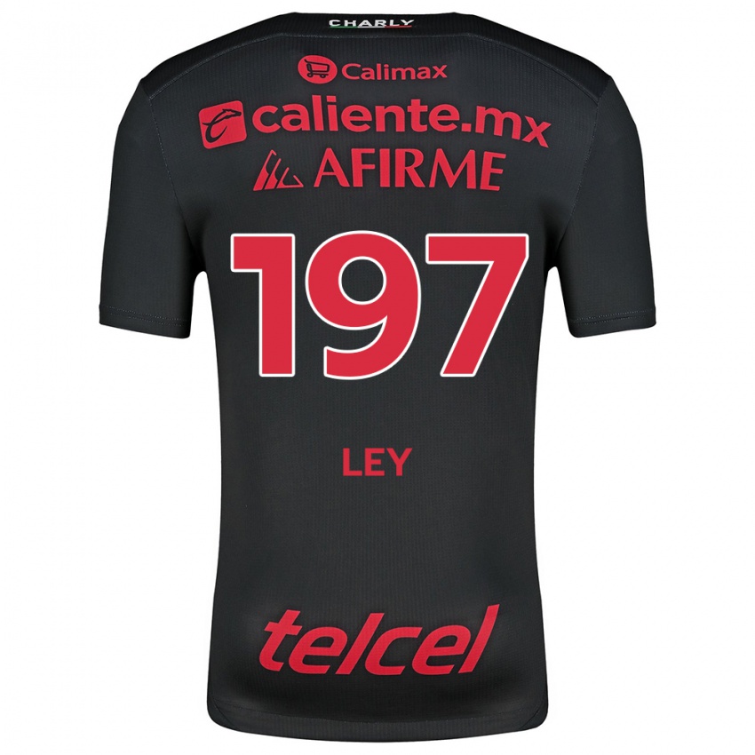 Enfant Maillot Emanuel Ley #197 Noir Rouge Tenues Domicile 2024/25 T-Shirt Belgique