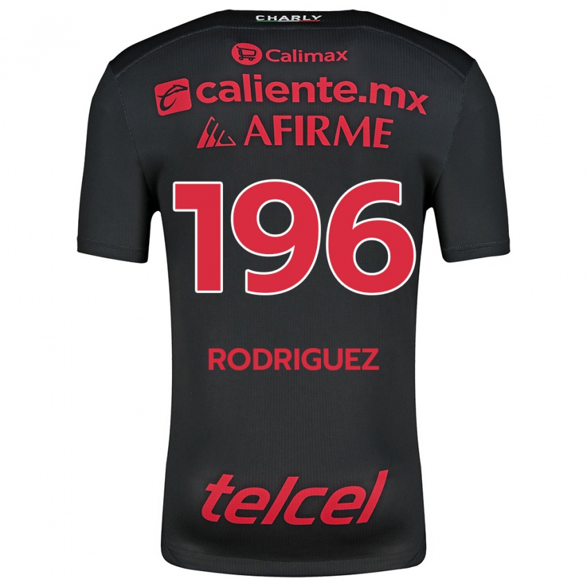 Enfant Maillot Prince Rodríguez #196 Noir Rouge Tenues Domicile 2024/25 T-Shirt Belgique