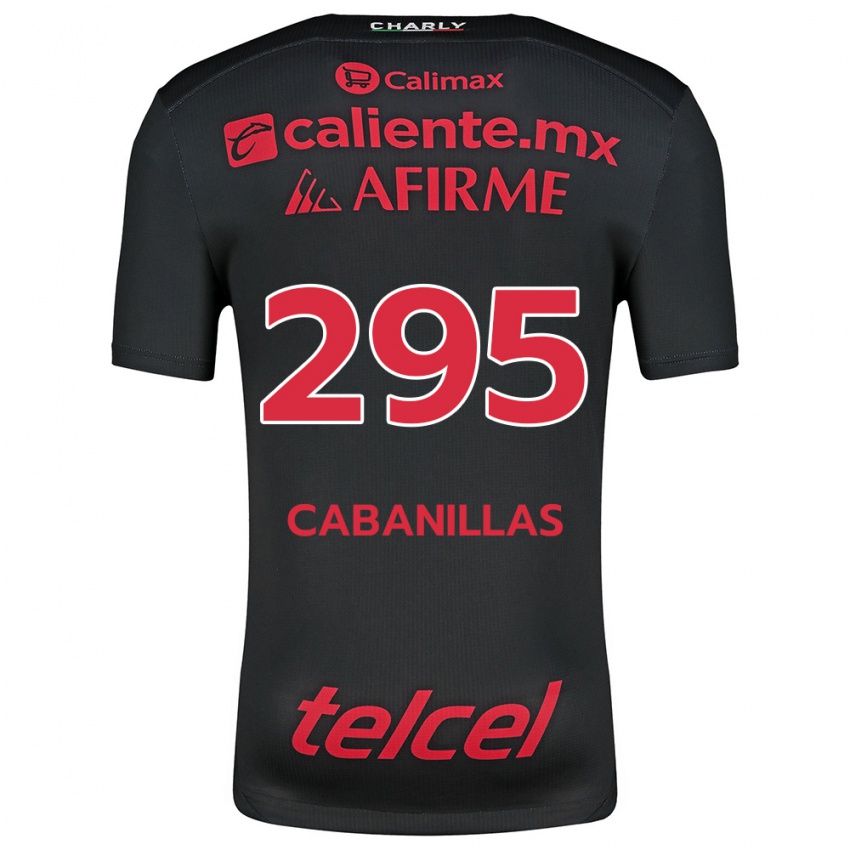 Enfant Maillot Osvaldo Cabanillas #295 Noir Rouge Tenues Domicile 2024/25 T-Shirt Belgique