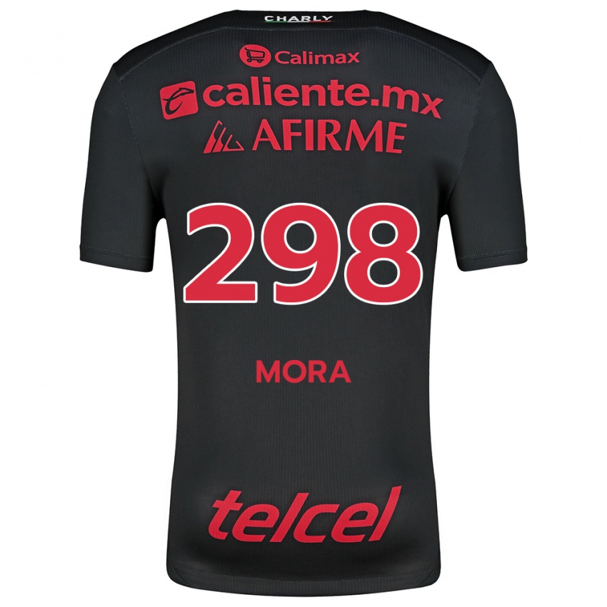 Enfant Maillot Gilberto Mora #298 Noir Rouge Tenues Domicile 2024/25 T-Shirt Belgique