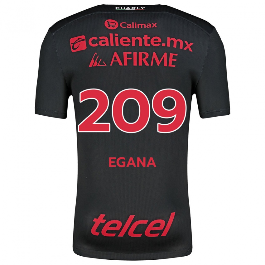 Enfant Maillot Arath Egaña #209 Noir Rouge Tenues Domicile 2024/25 T-Shirt Belgique