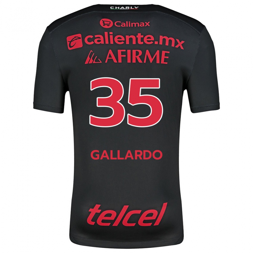 Enfant Maillot Gloriaisabel Gallardo #35 Noir Rouge Tenues Domicile 2024/25 T-Shirt Belgique