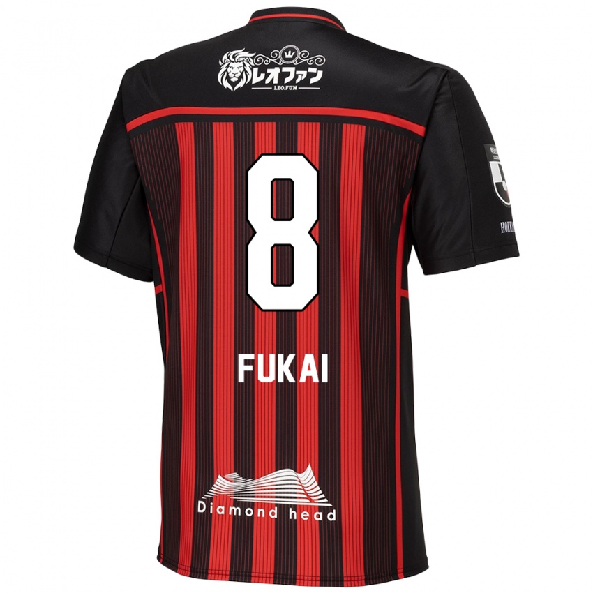 Kinder Kazuki Fukai #8 Rot Schwarz Heimtrikot Trikot 2024/25 T-Shirt Belgien